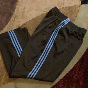 Adidas XXL sweatpants brown with blue stripes